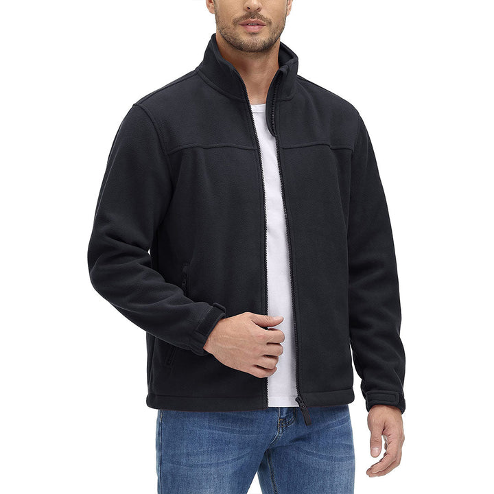 Men's Lightweight Full Zip Casual Fleece Jacket - Men's Jackets