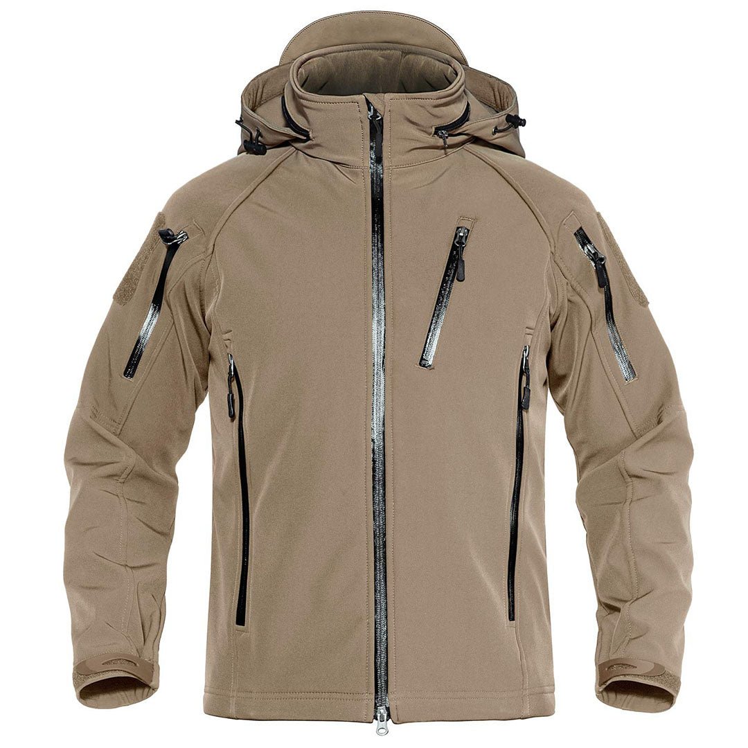 Men's Tactical Jacket Water-Resistant Hoodie - TACVASEN