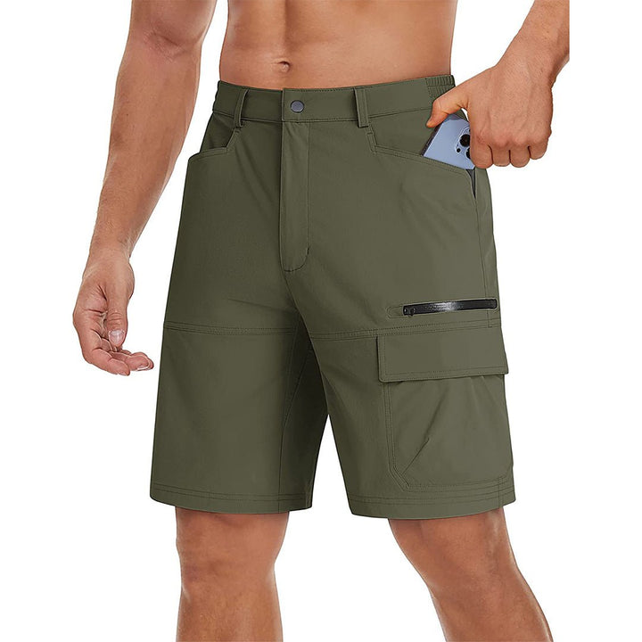 TACVASEN Men's Outdoor Hiking Quick-Dry Cargo Shorts, Army Green / 34