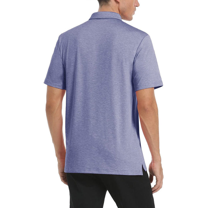 Men's Polo Quick Dry 3 Buttons T-Shirt with Pockets - Men's Polo Shirts