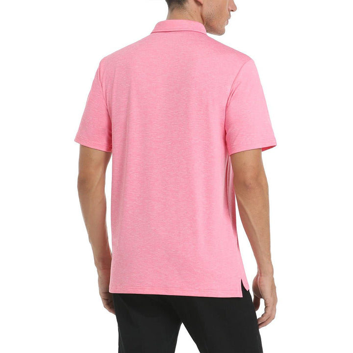 Men's Polo Quick Dry 3 Buttons T-Shirt with Pockets - Men's Polo Shirts