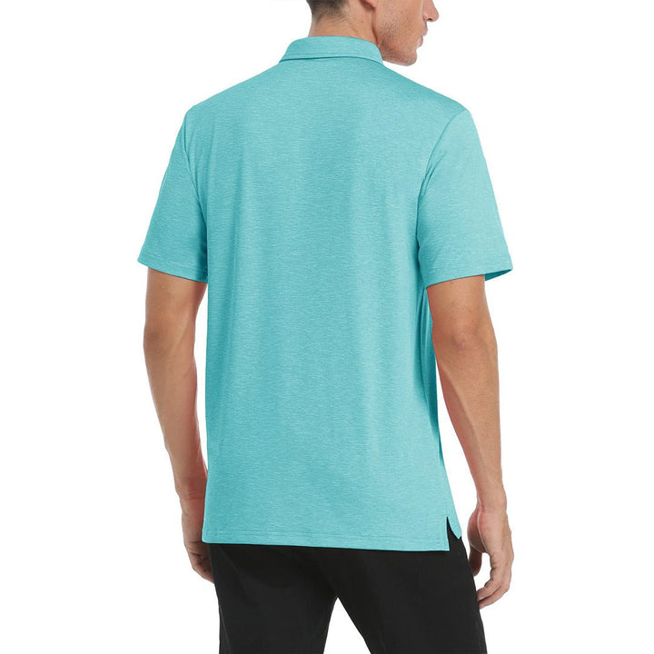 Men's Polo Quick Dry 3 Buttons T-Shirt with Pockets - Men's Polo Shirts