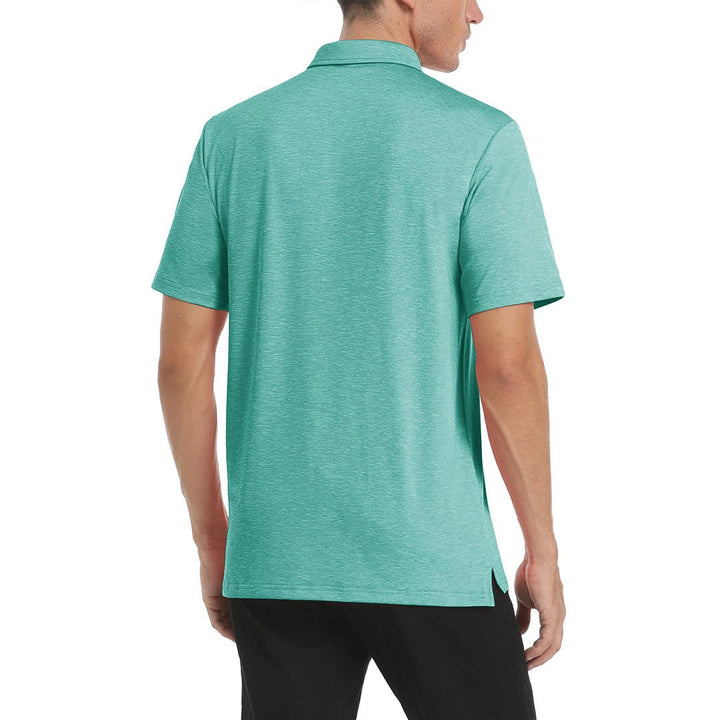 Men's Polo Quick Dry 3 Buttons T-Shirt with Pockets - Men's Polo Shirts