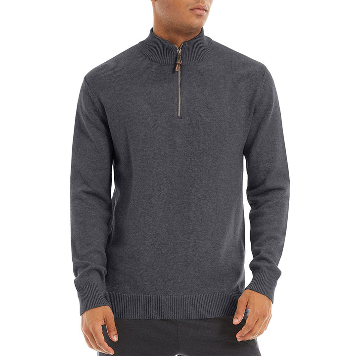 Men's Quarter-Zip Sweater Casual Pullover Knitted Jumper - Fall Winter 2022