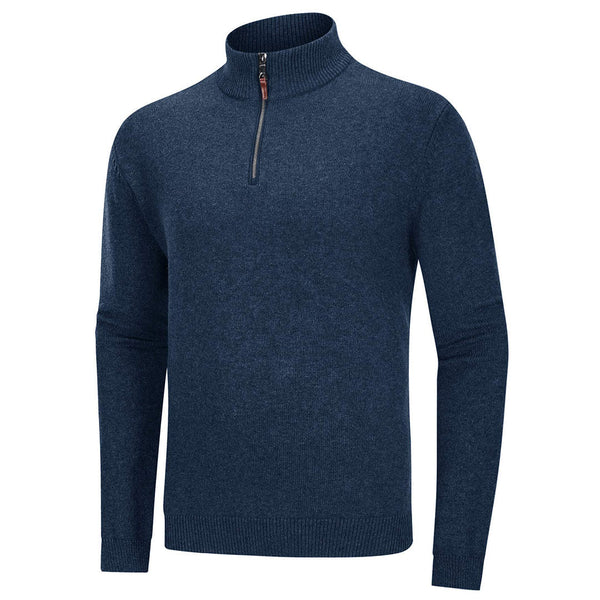 Men's Quarter-Zip Sweater Casual Pullover Knitted Jumper - Fall Winter 2022