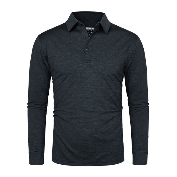 Men's Quick Dry Long Sleeve Polo Shirts - Men's Polo Shirts