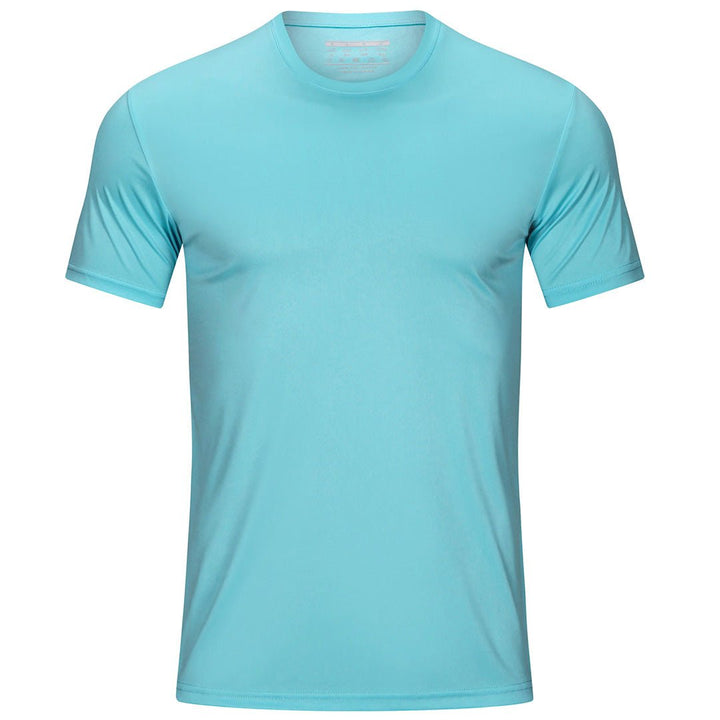 Men's Quick-Dry Sun Protection Rash Guard T-Shirts, Lake Blue / XL