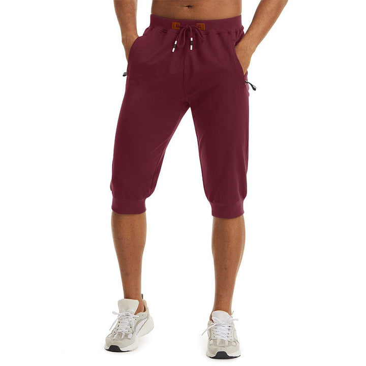 Men's Running Shorts Drawstring Capri Pants