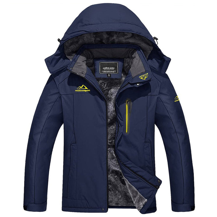 Unisex Waterproof Ski Jacket Winter Warm Fleece Sherpa Lined Snow Coat  Windproof Hiking Fishing Travel Rain Jacket