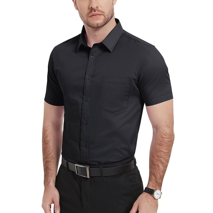 Men's Summer Casual Regular Fit Button Down Short Sleeve T-shirt - Men's Polo Shirts