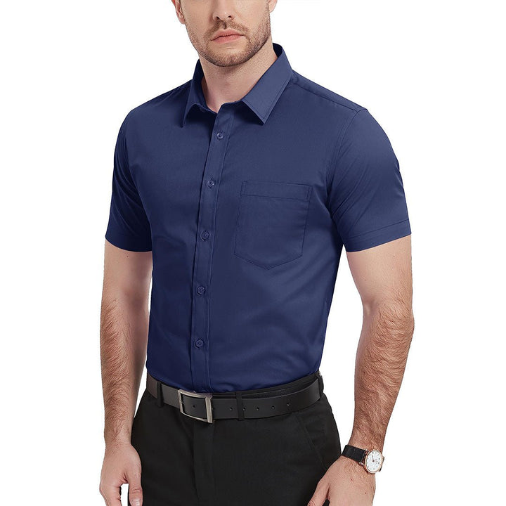 Men's Summer Casual Regular Fit Button Down Short Sleeve T-shirt - Men's Polo Shirts