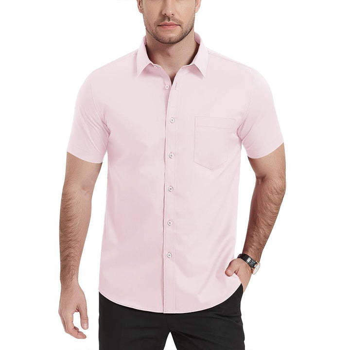 Men's Summer Casual Regular Fit Button Down Short Sleeve T-shirt - Men's Polo Shirts