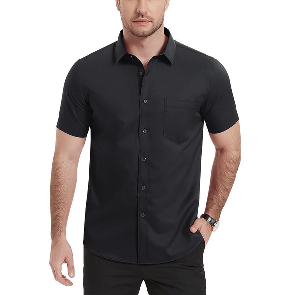 Men's Summer Casual Regular Fit Button Down Short Sleeve T-shirt - Men's Polo Shirts