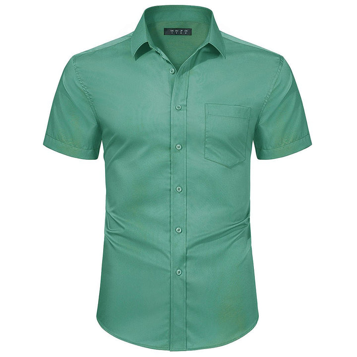 Men's Summer Casual Regular Fit Button Down Short Sleeve T-shirt - Men's Polo Shirts