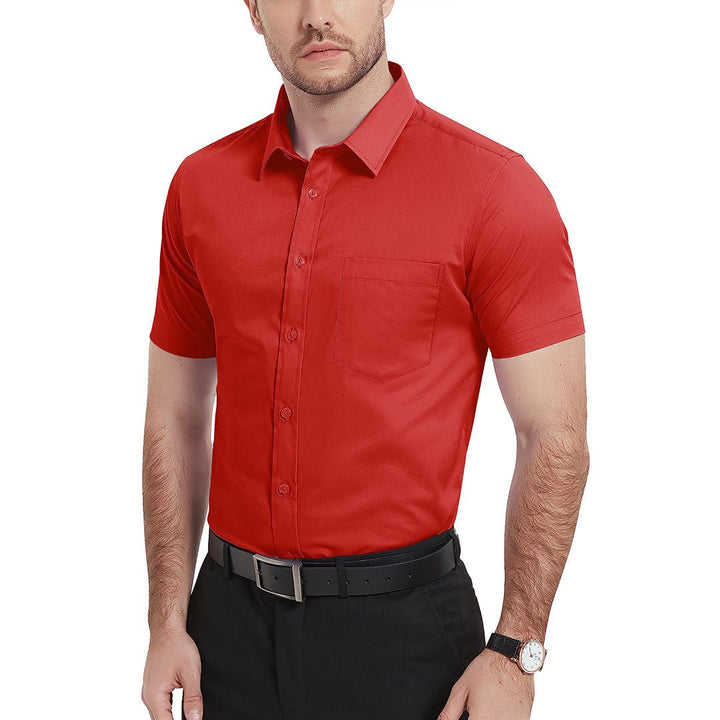 Men's Summer Casual Regular Fit Button Down Short Sleeve T-shirt - Men's Polo Shirts