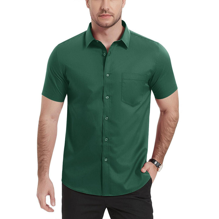 Men's Summer Casual Regular Fit Button Down Short Sleeve T-shirt - Men's Polo Shirts