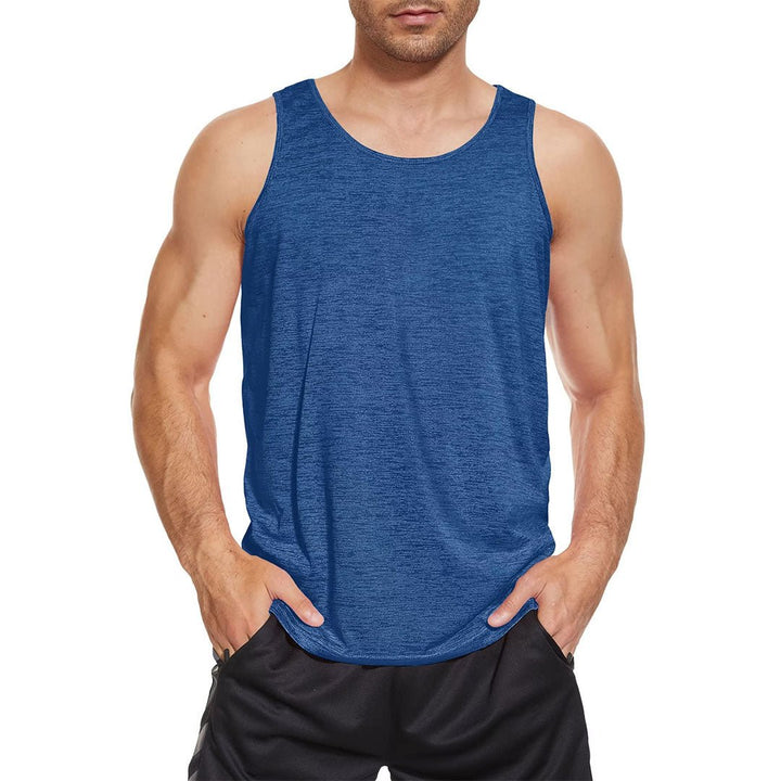 adviicd Tank Top Men Men's Quick Dry Workout Tank Tops Gym Muscle  Activewear Sleeveless T Shirts Blue,XXXL 