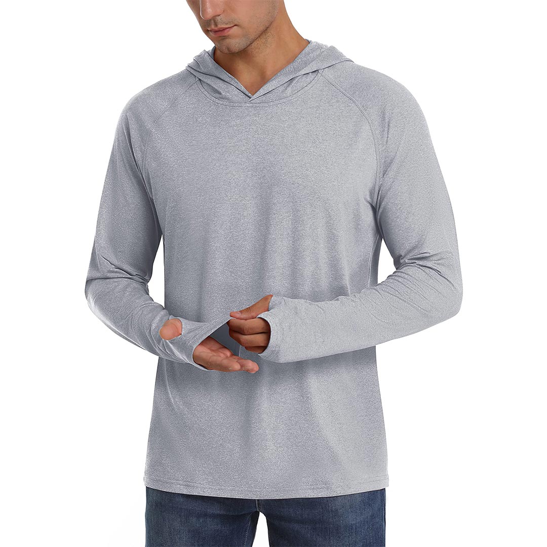 Men s UPF 50 Sun Protection Hoodies with Thumb Holes TACVASEN