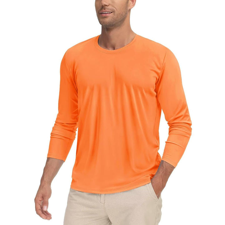 Men's UPF 50+ UV Protection Quick Dry Long Sleeve Shirt - Men's Running Shirts