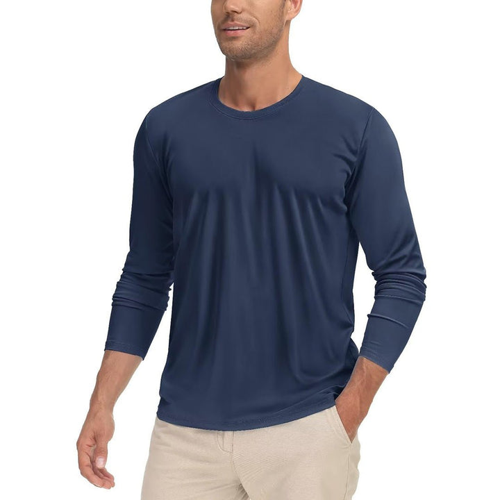 Men's UPF 50+ UV Protection Quick Dry Long Sleeve Shirt - Men's Running Shirts