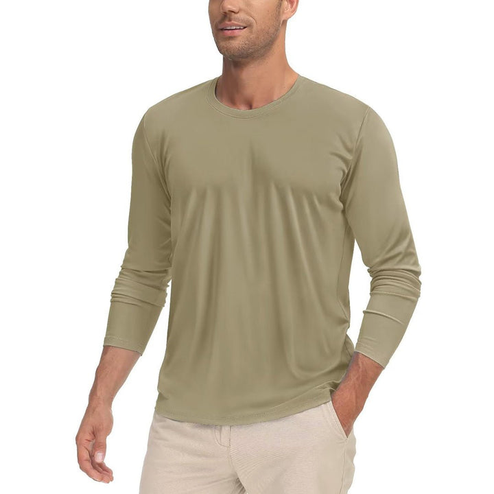 Men's UPF 50+ UV Protection Quick Dry Long Sleeve Shirt - Men's Running Shirts