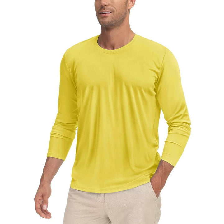 Men's UPF 50+ UV Protection Quick Dry Long Sleeve Shirt - Men's Running Shirts