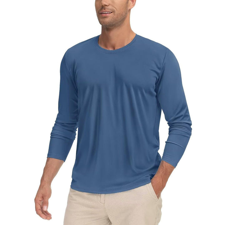 Men's UPF 50+ UV Protection Quick Dry Long Sleeve Shirt - Men's Running Shirts