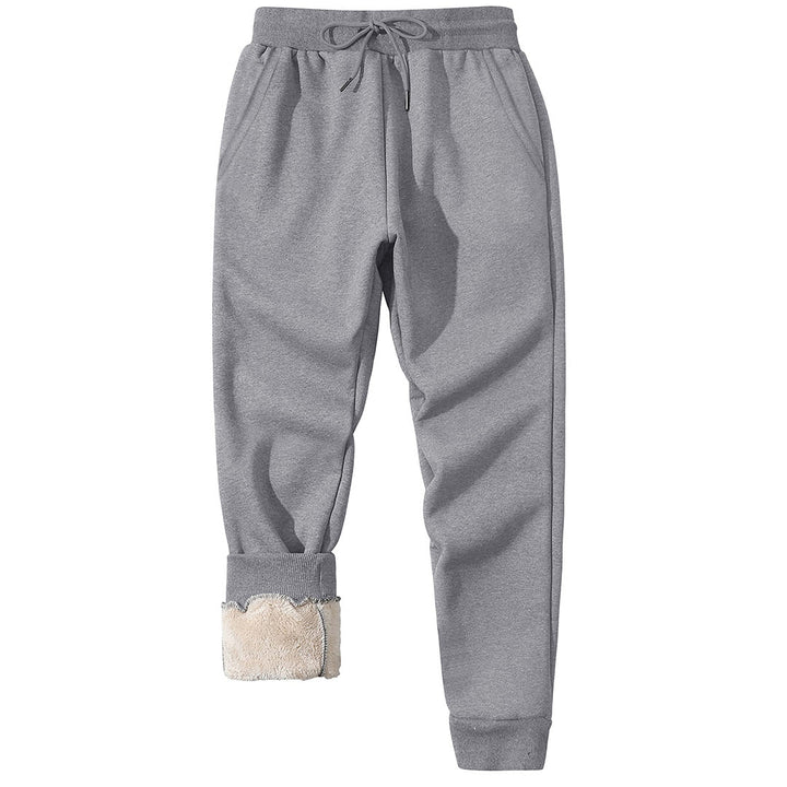 Men's winter long fleece lined jogging with pockets sweatpants - Fall Winter 2022