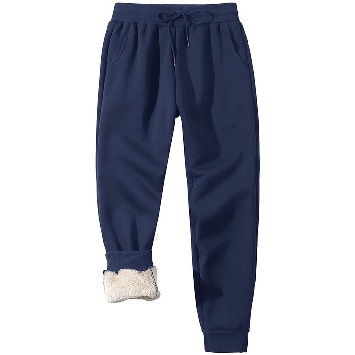 Men's winter long fleece lined jogging with pockets sweatpants - Fall Winter 2022