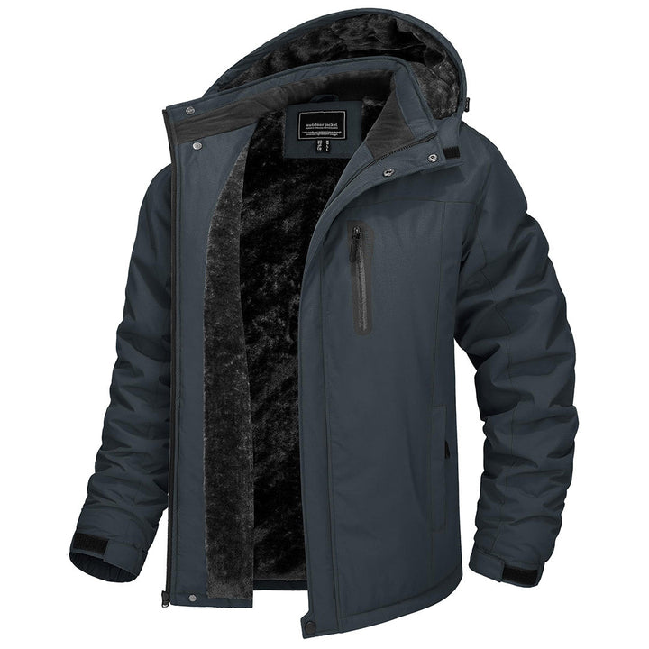 Men's Winter Windproof Fleece Lined Jacket - Men's Coats