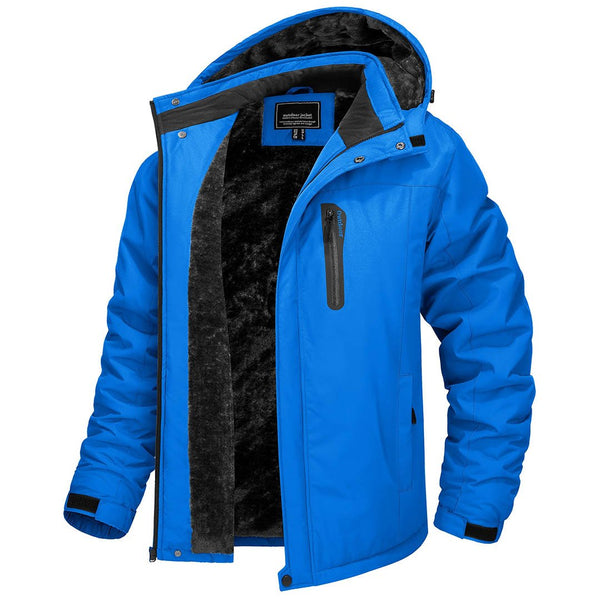 Men's Winter Windproof Fleece Lined Jacket - Men's Coats