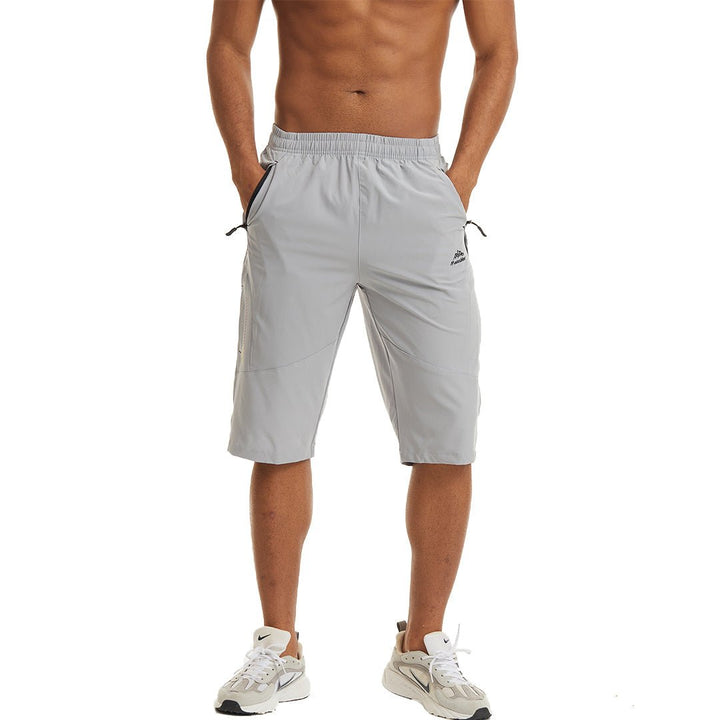 Quick Dry 3/4 Capri Zipper Pockets Long Shorts - Men's Capri Pants