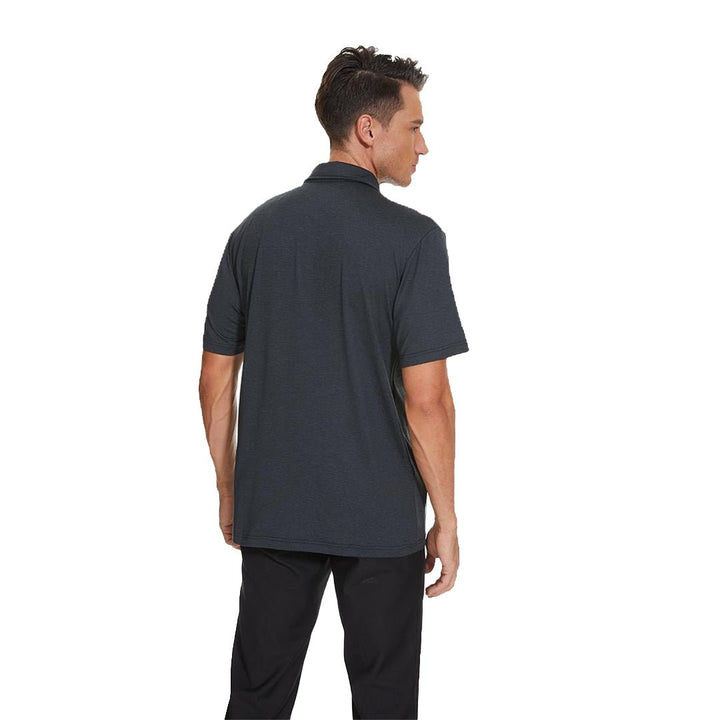 TACVASEN Golf 3 Buttons Spread Collar Solid Polo Shirt - Men's Polo Shirts