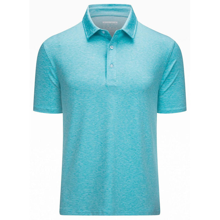 TACVASEN Golf 3 Buttons Spread Collar Solid Polo Shirt - Men's Polo Shirts