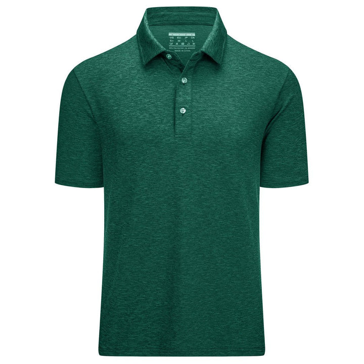 TACVASEN Golf 3 Buttons Spread Collar Solid Polo Shirt - Men's Polo Shirts