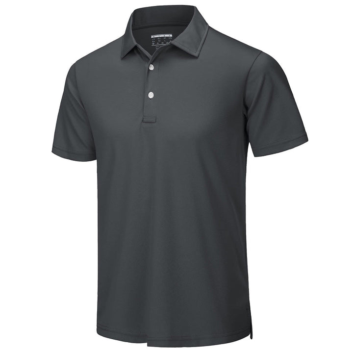 TACVASEN Men's Golf Tennis Quick Dry 3 Buttons Polo Shirt - Men's Polo Shirts