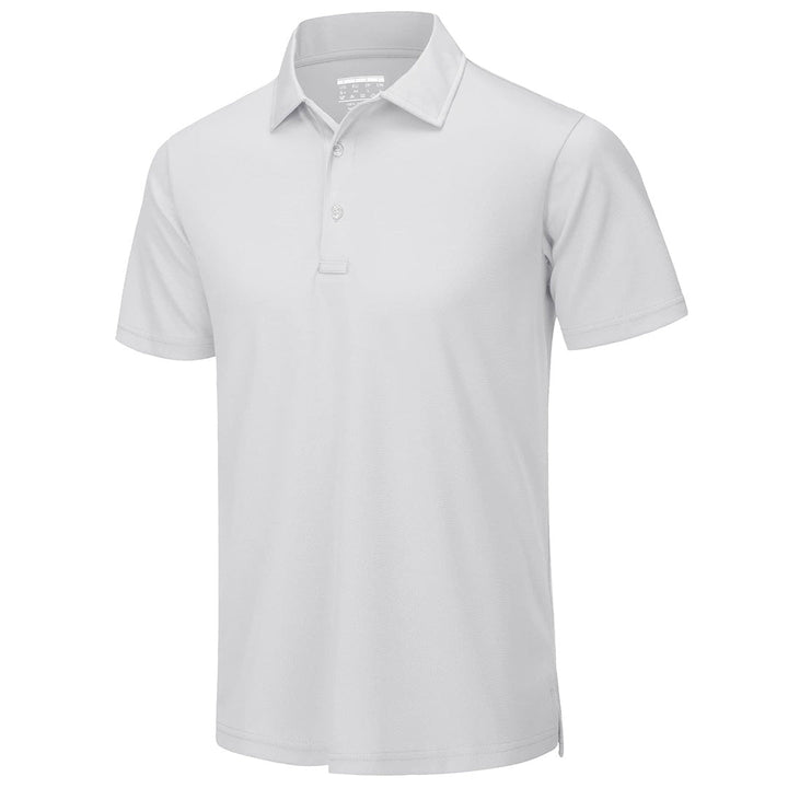Men's Golf Tennis Quick Dry 3 Buttons Polo Shirt - TACVASEN
