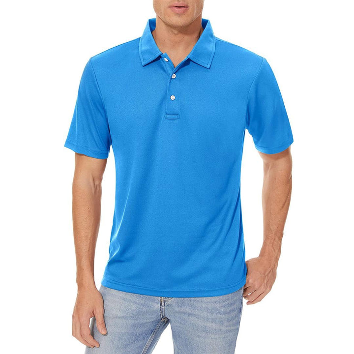 TACVASEN Men's Golf Tennis Quick Dry 3 Buttons Polo Shirt - Men's Polo Shirts