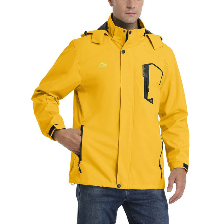 TACVASEN Men's Lightweight Waterproof Hooded Outdoor Hiking Jacket - Men's Jackets