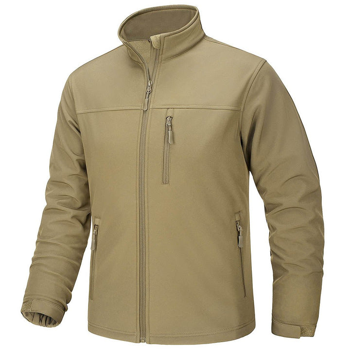 TACVASEN Men's Softshell Fleece Lined Water Resistant Outdoor Tactical Jackets - Men's Jackets