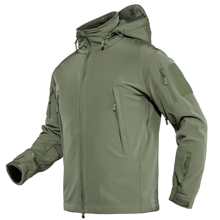 TACVASEN Men's Combat Airsoft Softshell Fleece Army Coat - Men's Coats