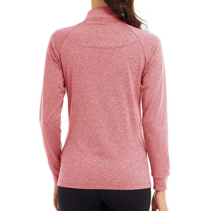 Women's 1/4 Zip Pullover Fleece Sports Sweatshirt - Women's Shirts