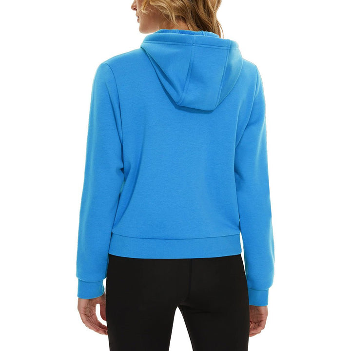 Women's Fleece Lined Full Zip Crop Tops Hoodies - Women's Jackets