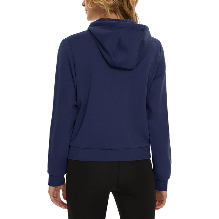 Women's Fleece Lined Full Zip Crop Tops Hoodies - Women's Jackets