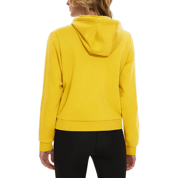 Women's Fleece Lined Full Zip Crop Tops Hoodies - Women's Jackets