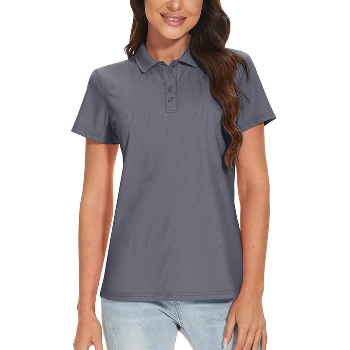 Women's Golf Tennis 4-Button Lightweight Quick-Dry Polo Shirts - Women's Shirts