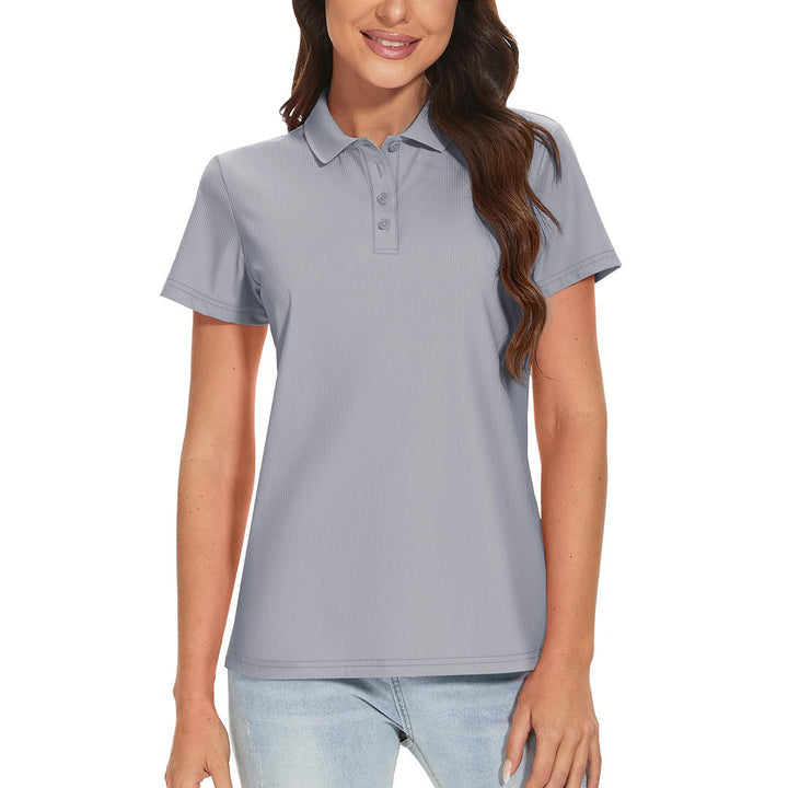 Women's Golf Tennis 4-Button Lightweight Quick-Dry Polo Shirts - Women's Shirts