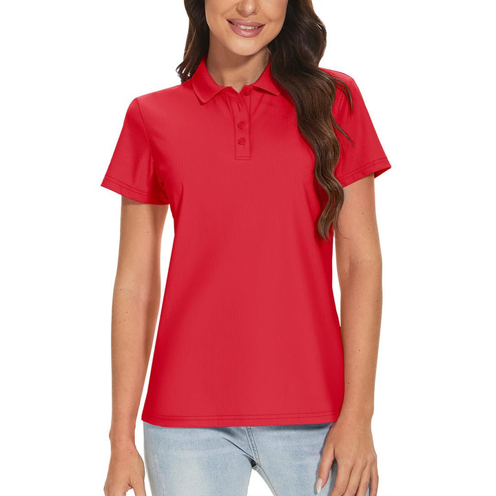 Women's Golf Tennis 4-Button Lightweight Quick-Dry Polo Shirts - Women's Shirts