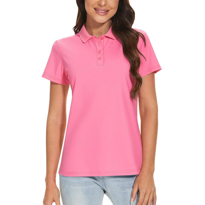 Women's Golf Tennis 4-Button Lightweight Quick-Dry Polo Shirts - Women's Shirts