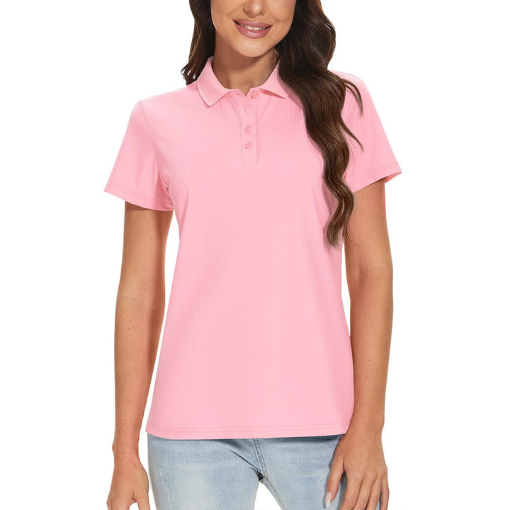 Women's Golf Tennis 4-Button Lightweight Quick-Dry Polo Shirts - Women's Shirts